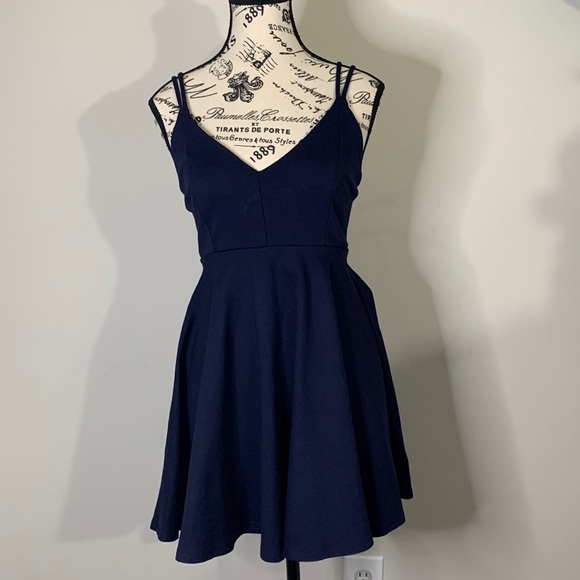 Windsor Dresses Navy Windsor Skater Dress Short Midthigh